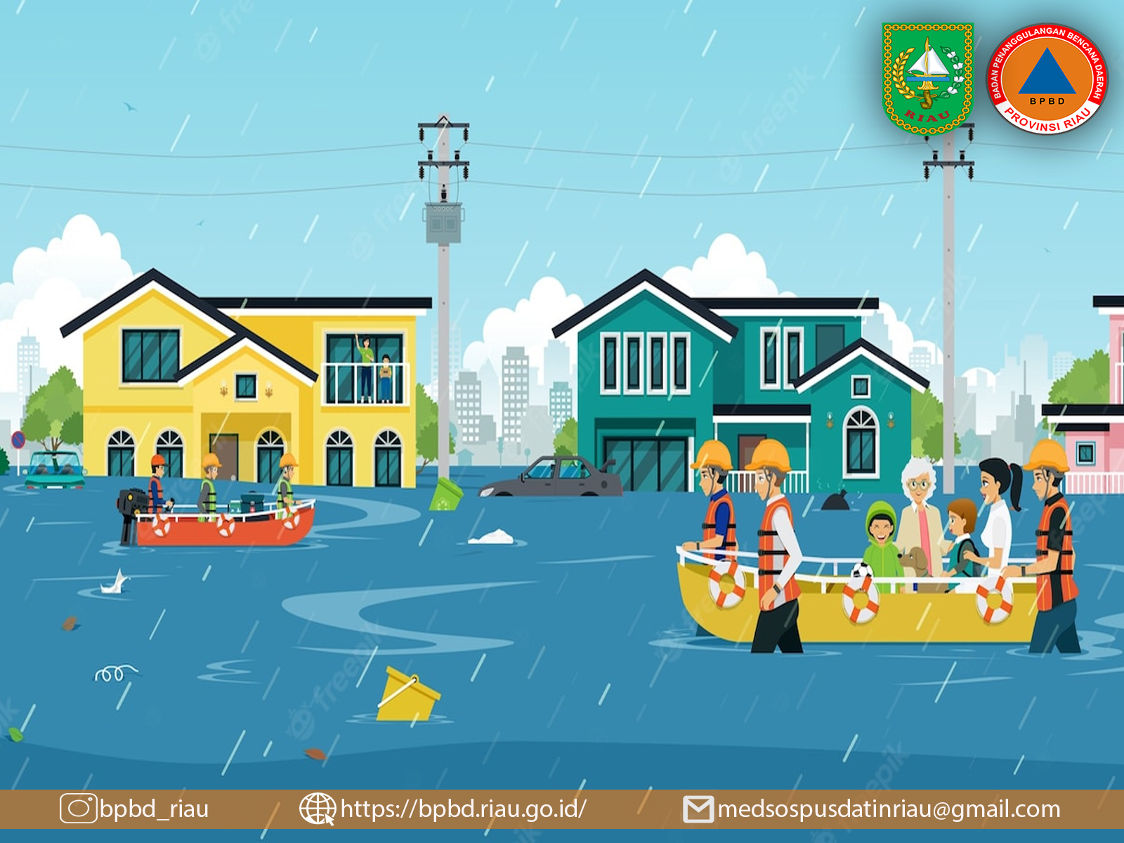 Potensi Hujan Tinggi, BPBD ingatkan warga di Pesisir Riau Waspada Ancaman Banjir