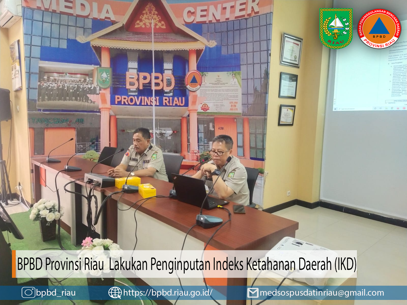 BPBD Provinsi Riau  Lakukan Penginputan Indeks Ketahanan Daerah (IKD)