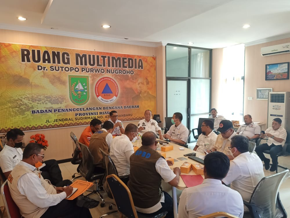 Rapat Persiapan Apel Kesiapsiagaan Penanggulangan Bencana Karhutla Provinsi Riau Tahun 2022